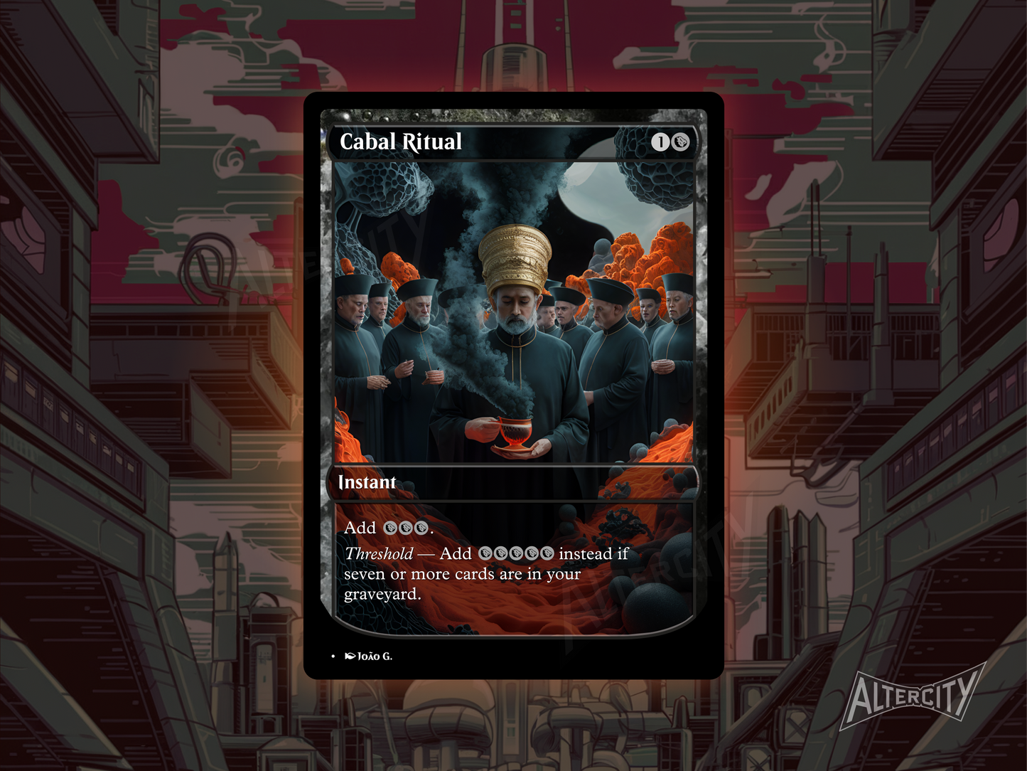 Cabal Ritual - Full Art Alter - MTG Custom Cards, Commander, Edh and Cedh High Quality Altered Proxies