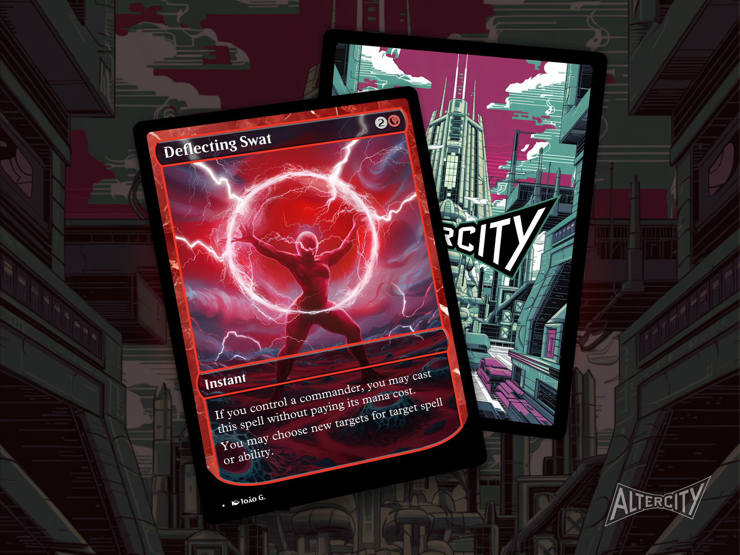 Deflecting Swat (v1) - Full Art Alter - MTG Custom Cards, Commander, Edh and Cedh High Quality Altered Proxies