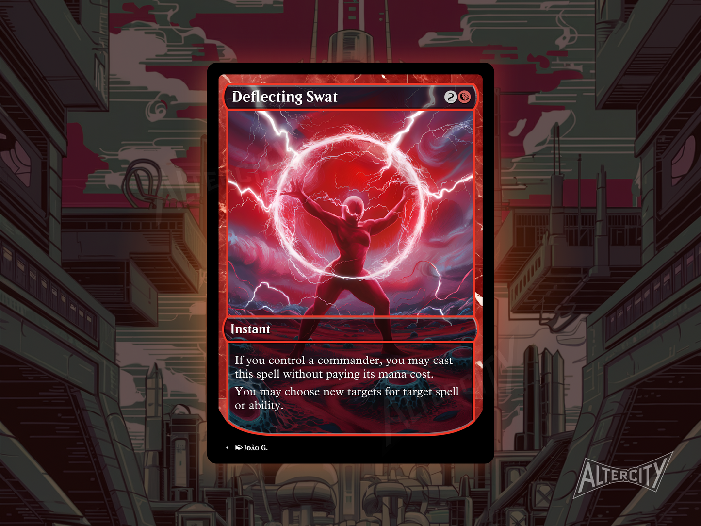 Deflecting Swat (v1) - Full Art Alter - MTG Custom Cards, Commander, Edh and Cedh High Quality Altered Proxies