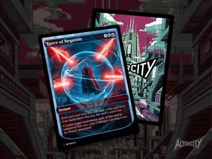 Force of Negation (v1) - Full Art Alter - MTG Custom Cards, Commander, Edh and Cedh High Quality Altered Proxies