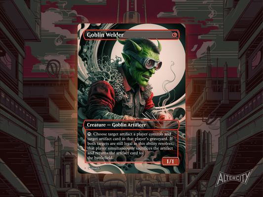 Goblin Welder - Full Art Borderless - MTG Custom Cards, Commander, Edh and Cedh High Quality Altered Proxies