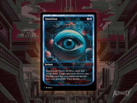 Intuition (v1) - Full Art Alter - MTG Custom Cards, Commander, Edh and Cedh High Quality Altered Proxies