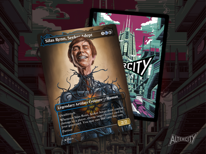 High-quality Magic proxy card featuring full-art design of a cunning warrior in a hooded cloak.