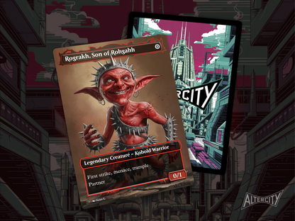 Rograkh, Son of Rohgahh - Full Art Borderless Alter - MTG Custom Cards, Commander, Edh and Cedh High Quality Altered Proxies