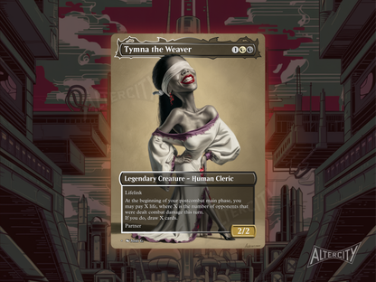 Tymna the Weaver (v1) - Full Art Borderless - MTG Custom Cards, Commander, Edh and Cedh High Quality Alters