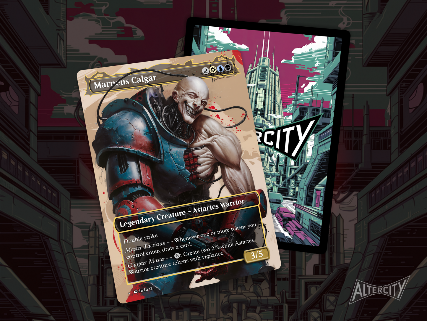 Marneus Calgar - Full Art Borderless Alter - MTG Custom Cards, Commander, Edh and Cedh High Quality Alters