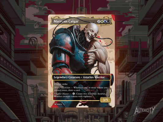 Marneus Calgar - Full Art Borderless Alter - MTG Custom Cards, Commander, Edh and Cedh High Quality Alters