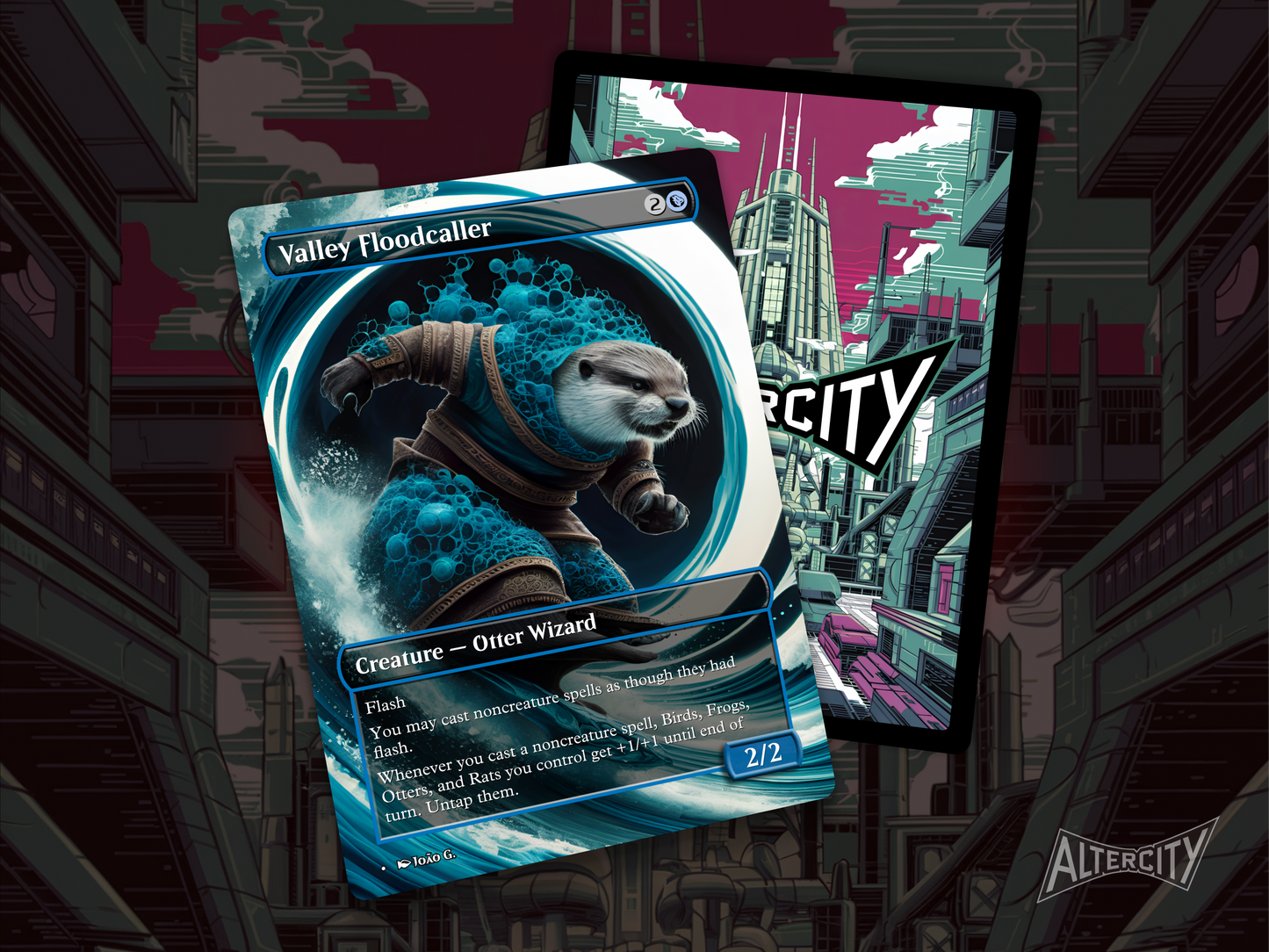 High-quality Magic proxy card featuring full-art design of a watery elemental commanding the flood.
