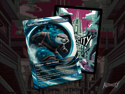 High-quality Magic proxy card featuring full-art design of a watery elemental commanding the flood.