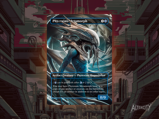 Phyrexian Metamorph - Full Art Borderless Alter - MTG Custom Cards, Commander, Edh and Cedh High Quality Altered Proxies