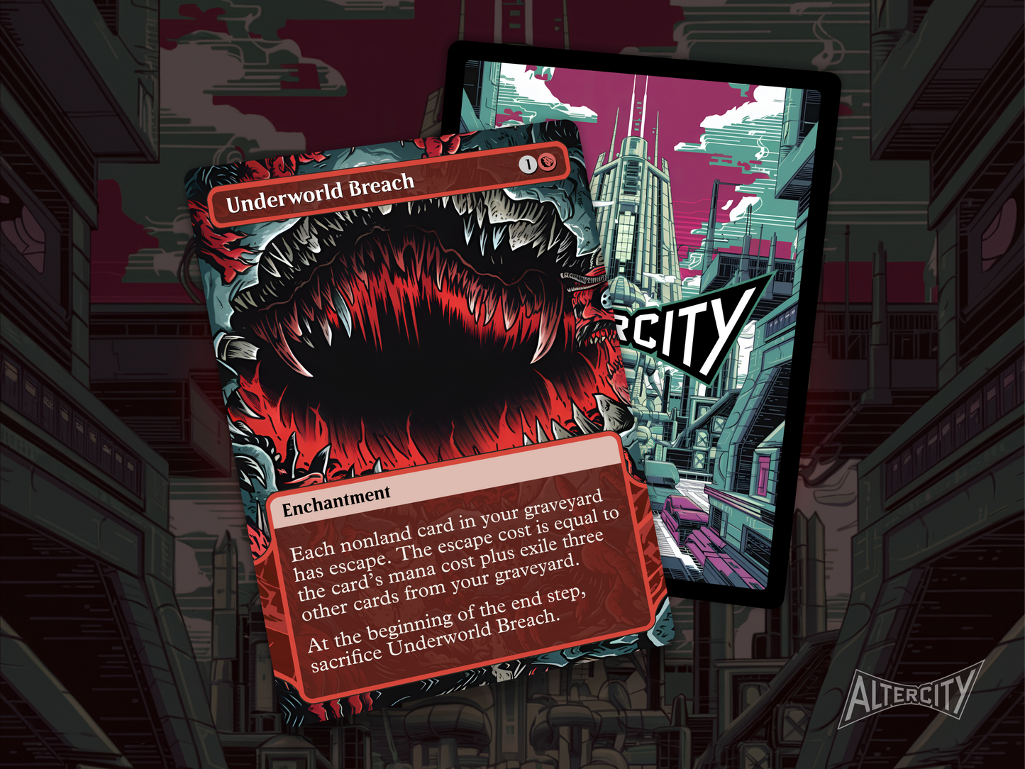 Underworld Breach (v1)  - Full Art Alter - MTG Custom Cards, Commander, Edh and Cedh High Quality Alters