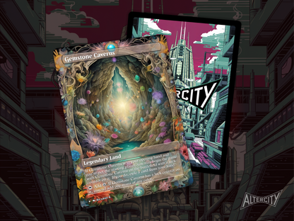 Gemstone Caverns (v2) - Full Art - Mtg Custom Cards, Commander, Edh and cEDH High Quality Altered Proxies