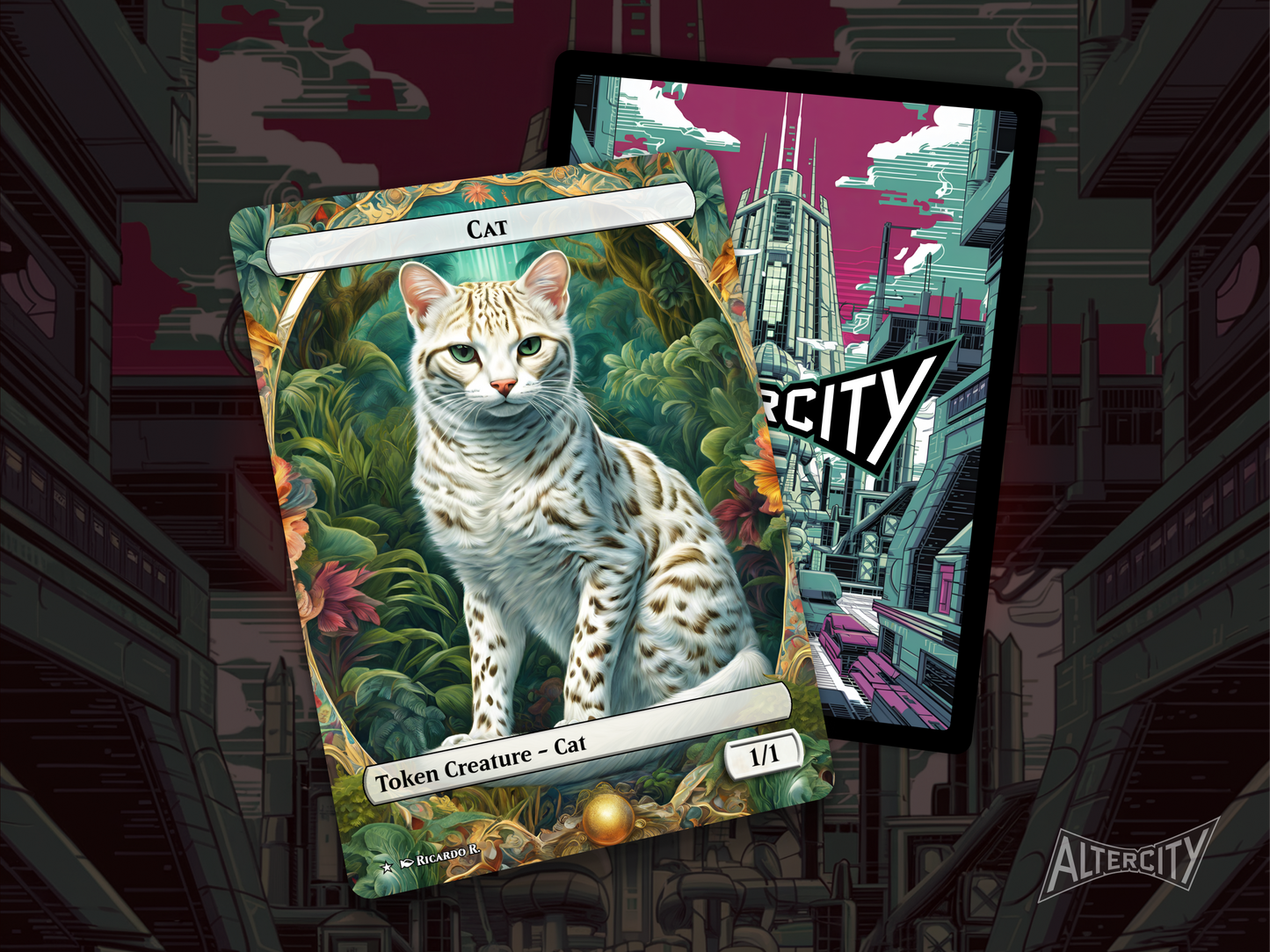 Cat Token - Mtg Custom Cards, Commander, Edh and cEDH High Quality Altered Proxies