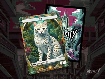 Cat Token - Mtg Custom Cards, Commander, Edh and cEDH High Quality Altered Proxies