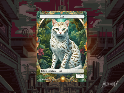 Cat Token - Mtg Custom Cards, Commander, Edh and cEDH High Quality Altered Proxies