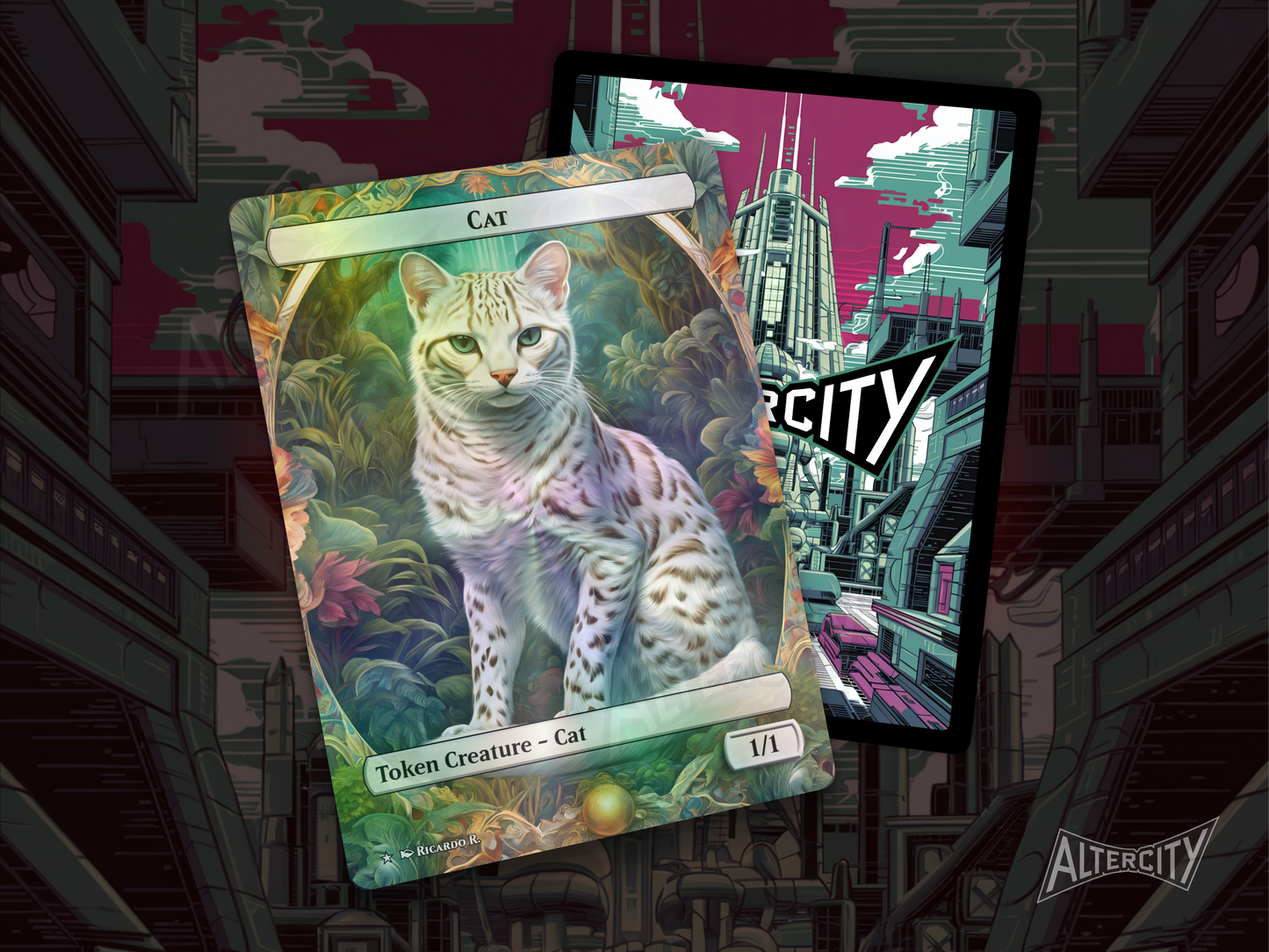 Cat Token - Mtg Custom Cards, Commander, Edh and cEDH High Quality Altered Proxies