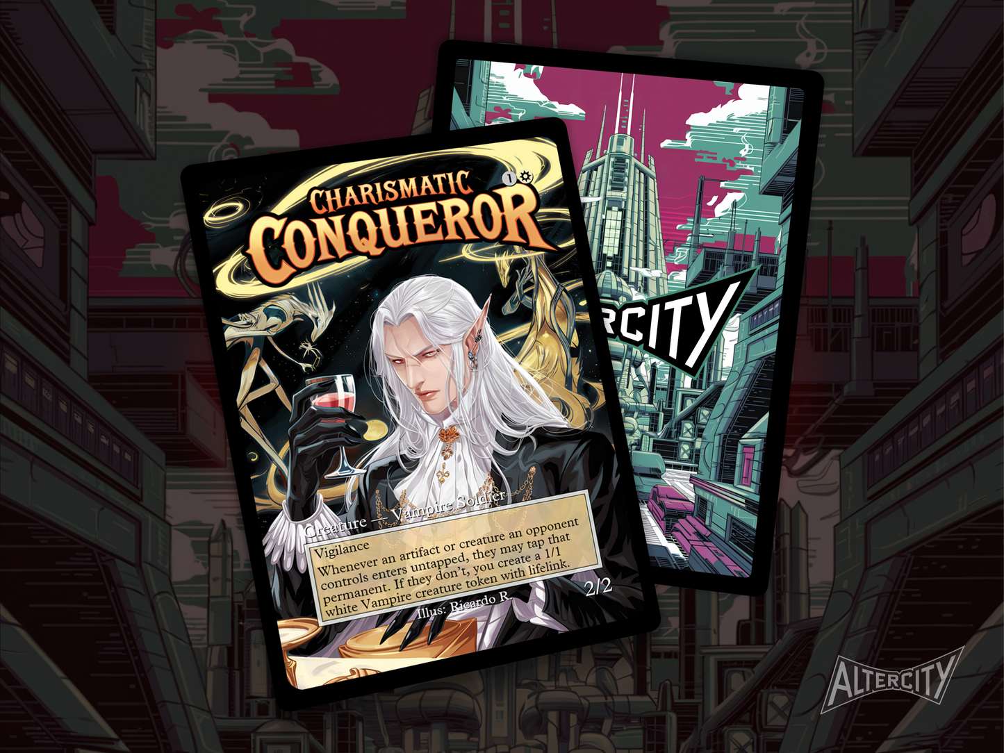 Charismatic Conqueror - MTG Custom Cards , Commander alternate art - Magic MTG Alters Full