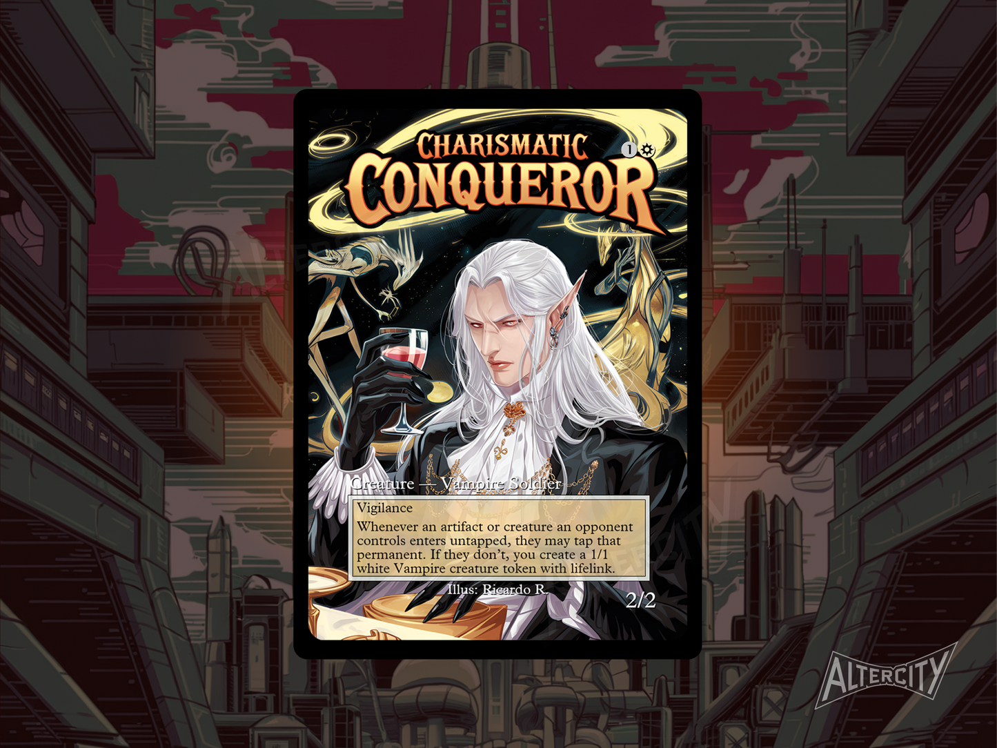 Charismatic Conqueror - MTG Custom Cards , Commander alternate art - Magic MTG Alters Full