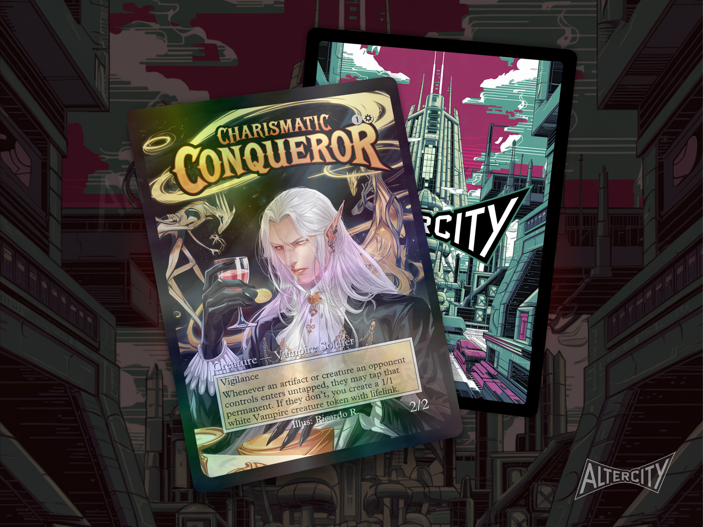 Charismatic Conqueror - MTG Custom Cards , Commander alternate art - Magic MTG Alters Full