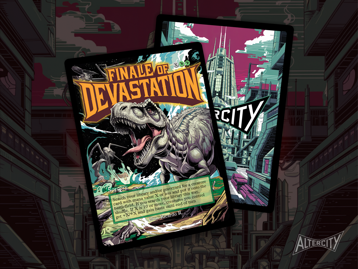 Finale of Devastation - Full Art Borderless - MTG Custom Cards, Commander, Edh and Cedh High Quality Altered Proxies