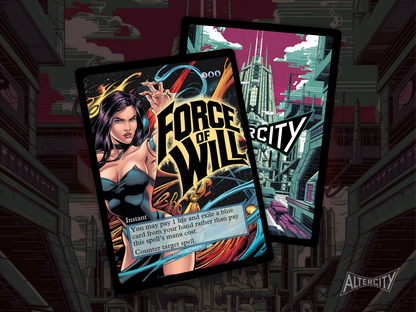 Force of Will (v2) - Full Art Alter - MTG Custom Cards, Commander, Edh and Cedh High Quality Altered Proxies