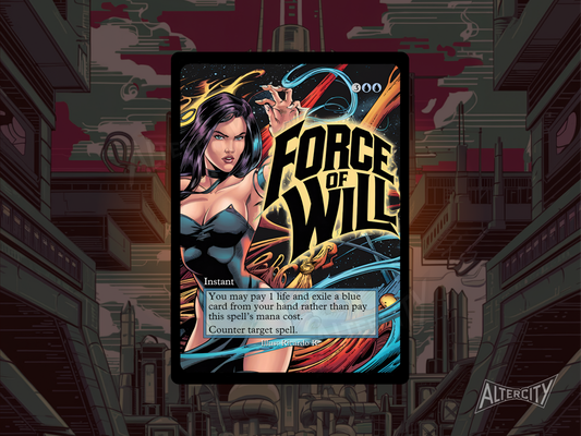 Force of Will (v2) - Full Art Alter - MTG Custom Cards, Commander, Edh and Cedh High Quality Altered Proxies
