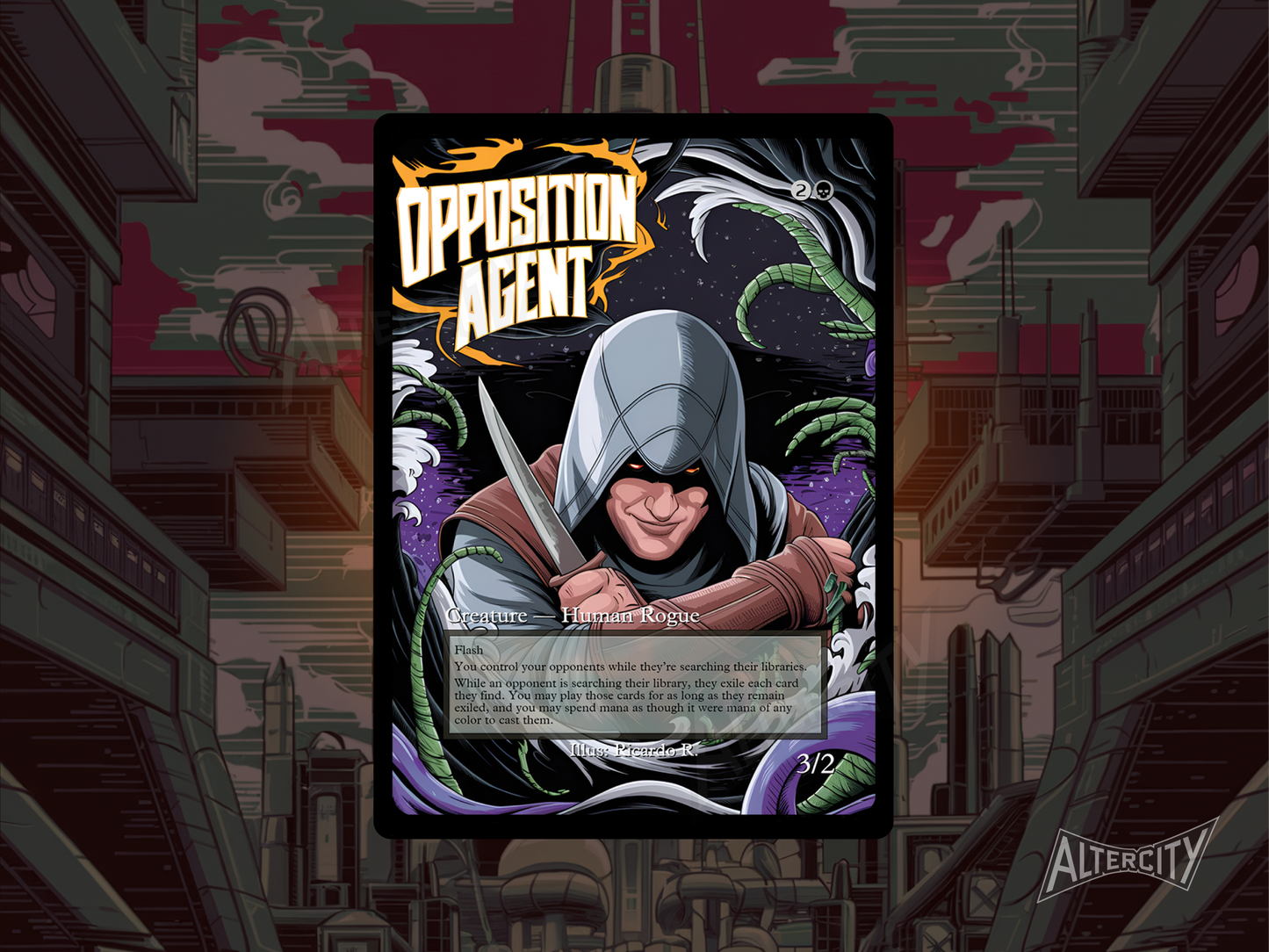 Opposition Agent (v2) - MTG Custom Cards , Commander alternate art - Magic MTG Alters Full