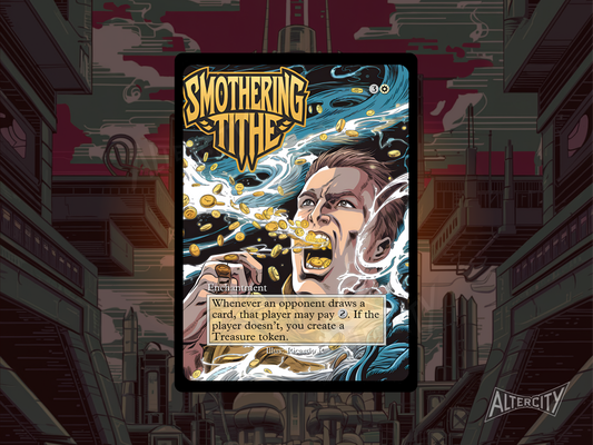Smothering Tithe (v2) - MTG Custom Cards, Commander alternate art - Magic MTG Alters Full Art
