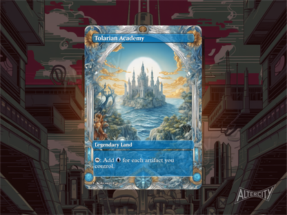 Tolarian Academy - Full Art Alter - MTG Custom Cards, Commander, Edh and Cedh High Quality Altered Proxies