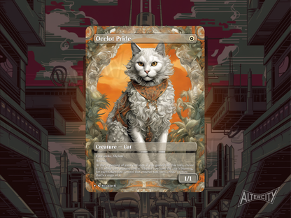 Ocelot Pride - MTG Custom Cards , Commander alternate art - Magic MTG Alters Full
