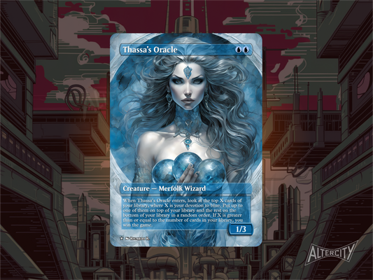 Thassa's Oracle (v2) - MTG Custom Cards , Commander alternate art - Magic MTG Alters Full