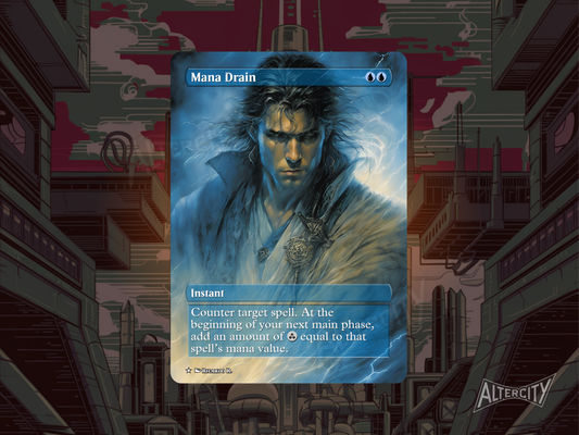 Mana Drain - Full Art Borderless - MTG Custom Cards, Commander, Edh and Cedh High Quality Altered Proxies