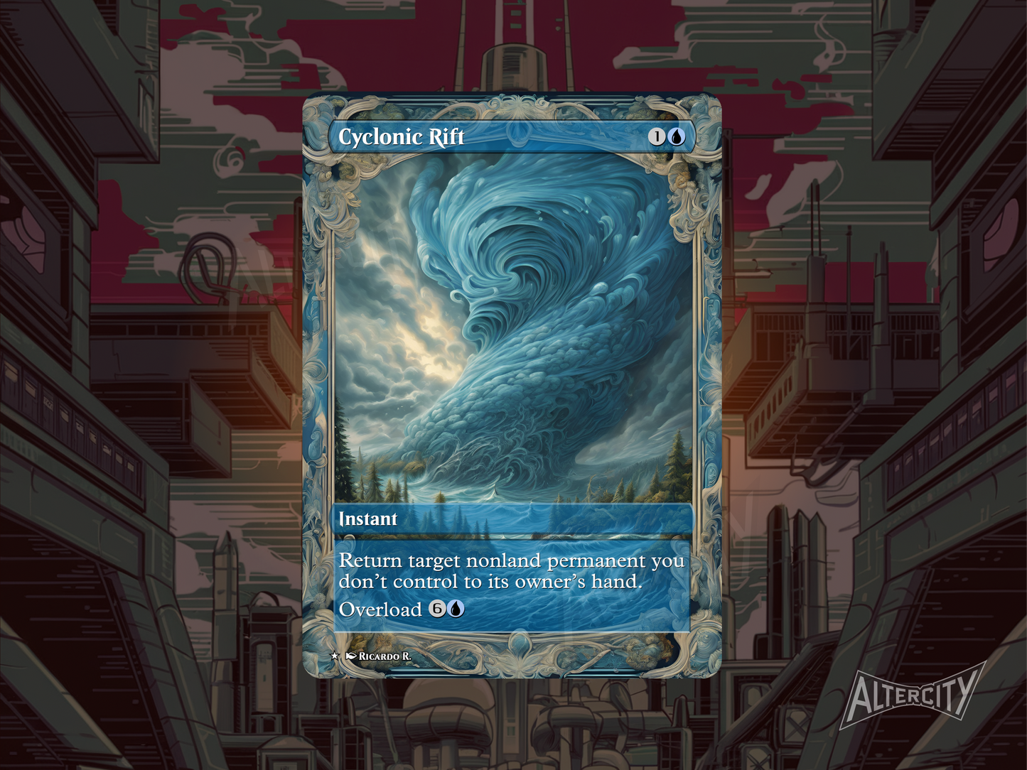 Cyclonic Rift (v2) - Full Art Alter - MTG Custom Cards, Commander, Edh and Cedh High Quality Altered Proxies