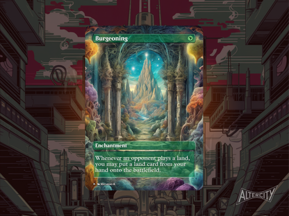Burgeoning - MTG Custom Cards, Commander alternate art - Magic MTG Alters Full Art