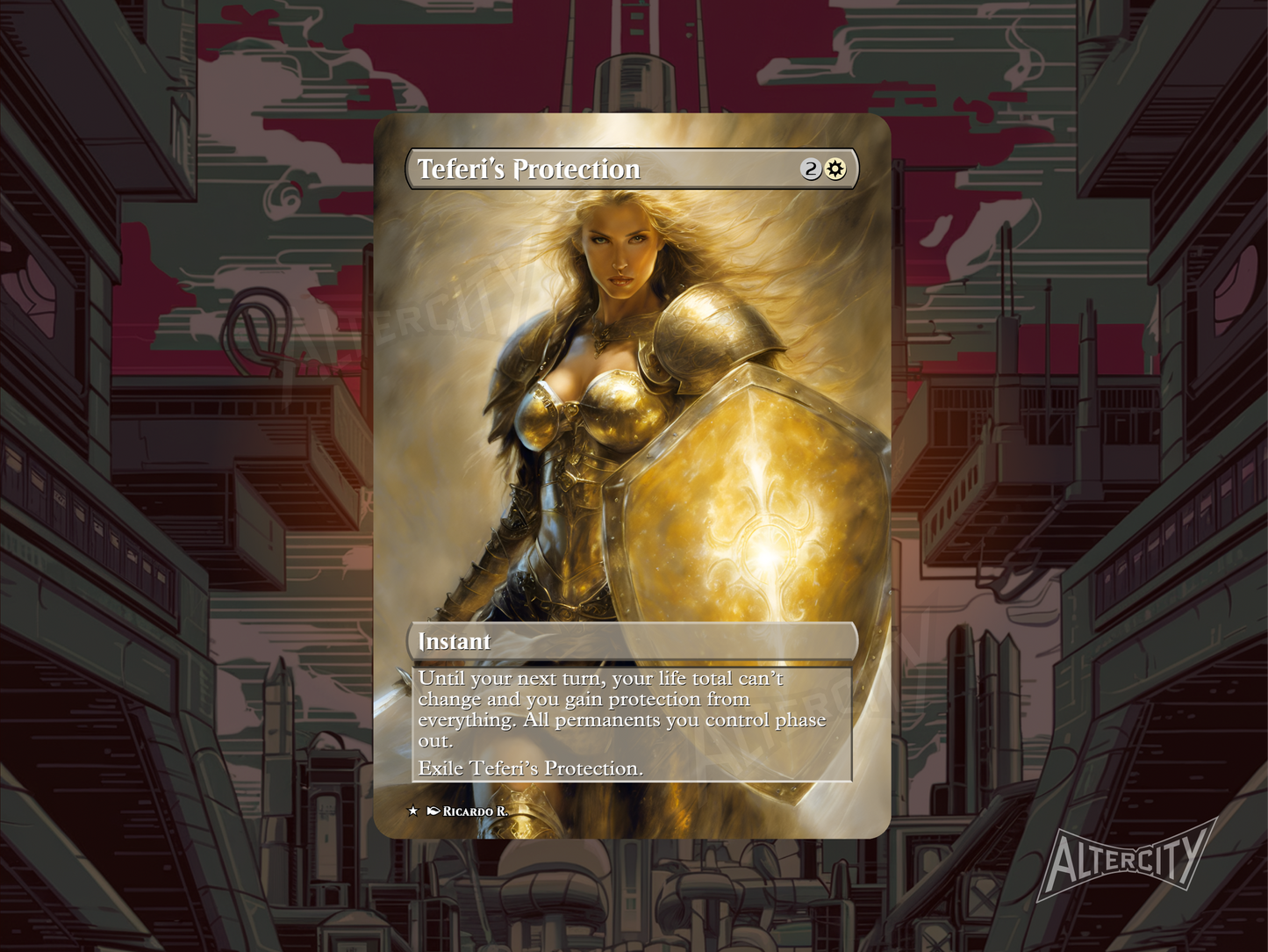 Teferi's Protection - MTG Custom Cards, Commander alternate art - Magic MTG Alters Full Art