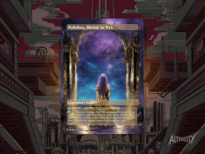 Nykthos, Shrine to Nyx - MTG Custom Cards , Commander alternate art - Magic MTG Alters Full