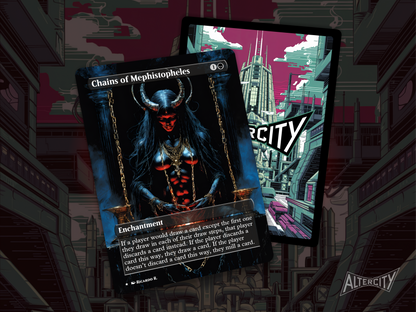 Chains of Mephistopheles - MTG Custom Cards, Commander alternate art - Magic MTG Alters Full Art