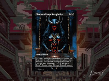 Chains of Mephistopheles - MTG Custom Cards, Commander alternate art - Magic MTG Alters Full Art