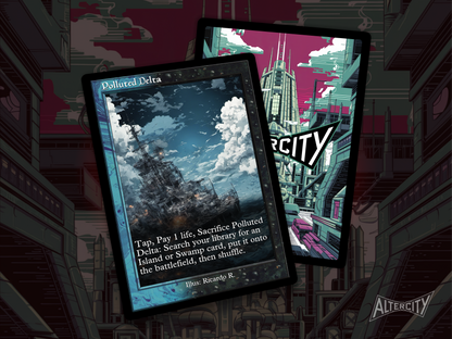 Polluted Delta (v2) - Mtg Custom Cards, Commander, Edh and cEDH High Quality Altered Proxies