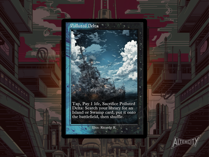 Polluted Delta (v2) - Mtg Custom Cards, Commander, Edh and cEDH High Quality Altered Proxies