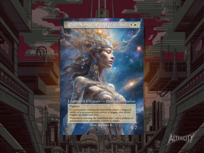 Elesh Norn, Mother of Machines (v2) - MTG Custom Cards , Commander alternate art - Magic MTG Alters Full Art
