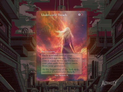 Underworld Breach (v2) - MTG Custom Cards, Commander alternate art - Magic MTG Alters Full Art
