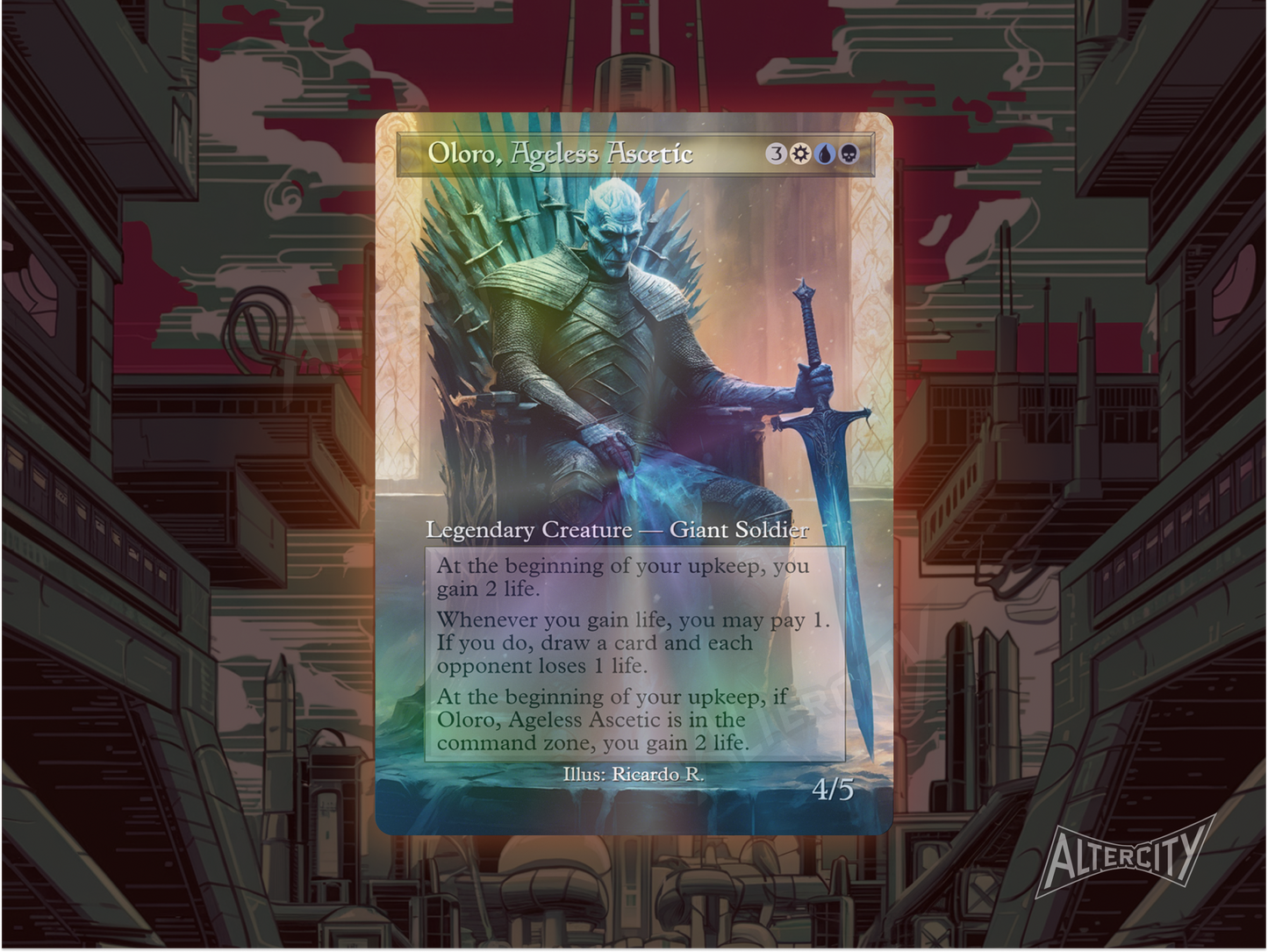 Oloro, Ageless Ascetic - MTG Custom Cards , Commander alternate art - Magic MTG Alters Full Art