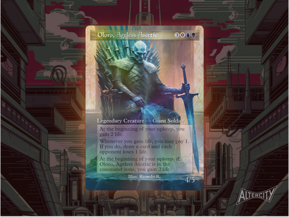 Oloro, Ageless Ascetic - MTG Custom Cards , Commander alternate art - Magic MTG Alters Full Art