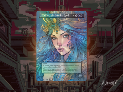 Talion, the Kindly Lord (v2) - PRE-ORDER - Full Art Borderless Alter - MTG Custom Cards, Commander, Edh and Cedh High Quality Alters