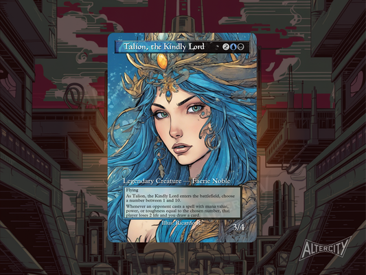 Custom Talion, the Kindly Lord MTG proxy with noble full-art design creating Spirit tokens.