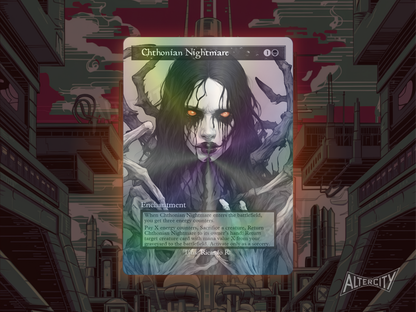Chtonian Nightmare - MTG Custom Cards, Commander alternate art - Magic MTG Alters Full Art