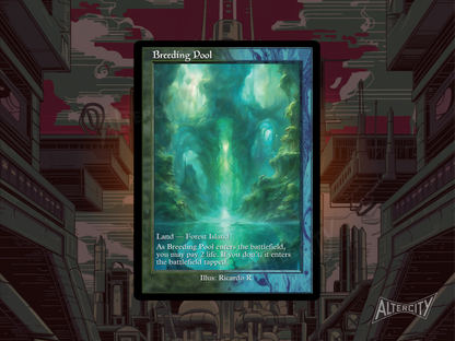 Breeding Pool (v2) - MTG Custom Cards, Commander alternate art - Magic MTG Alters Full Art