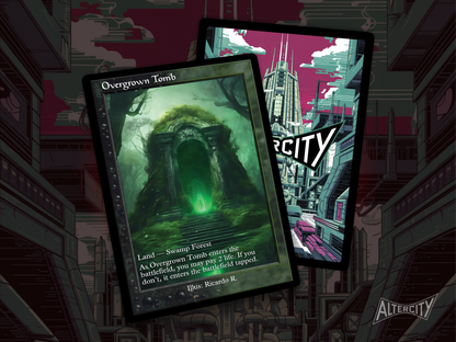 Overgrown Tomb (v2) - MTG Custom Cards, Commander, Edh and Cedh High Quality Altered Proxies
