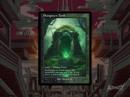 Overgrown Tomb (v2) - MTG Custom Cards, Commander, Edh and Cedh High Quality Altered Proxies